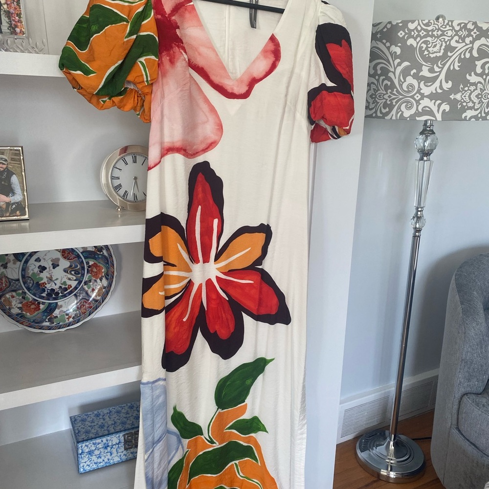 Anthropologie Multicolor Floral Maxi Dress